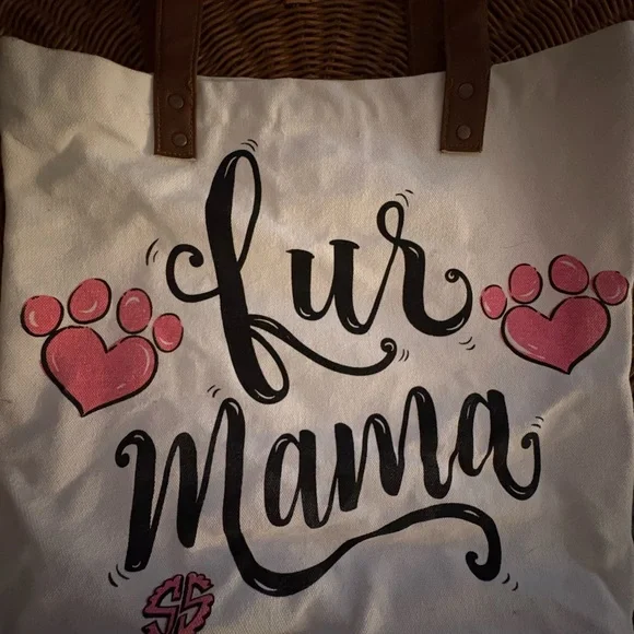 Simply Southern White Tote with Pink Accents - Picture 2 of 10